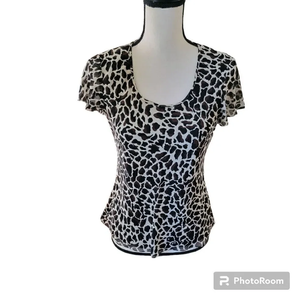 Jones New York 100% Silk Animal Print Skirt and Top.